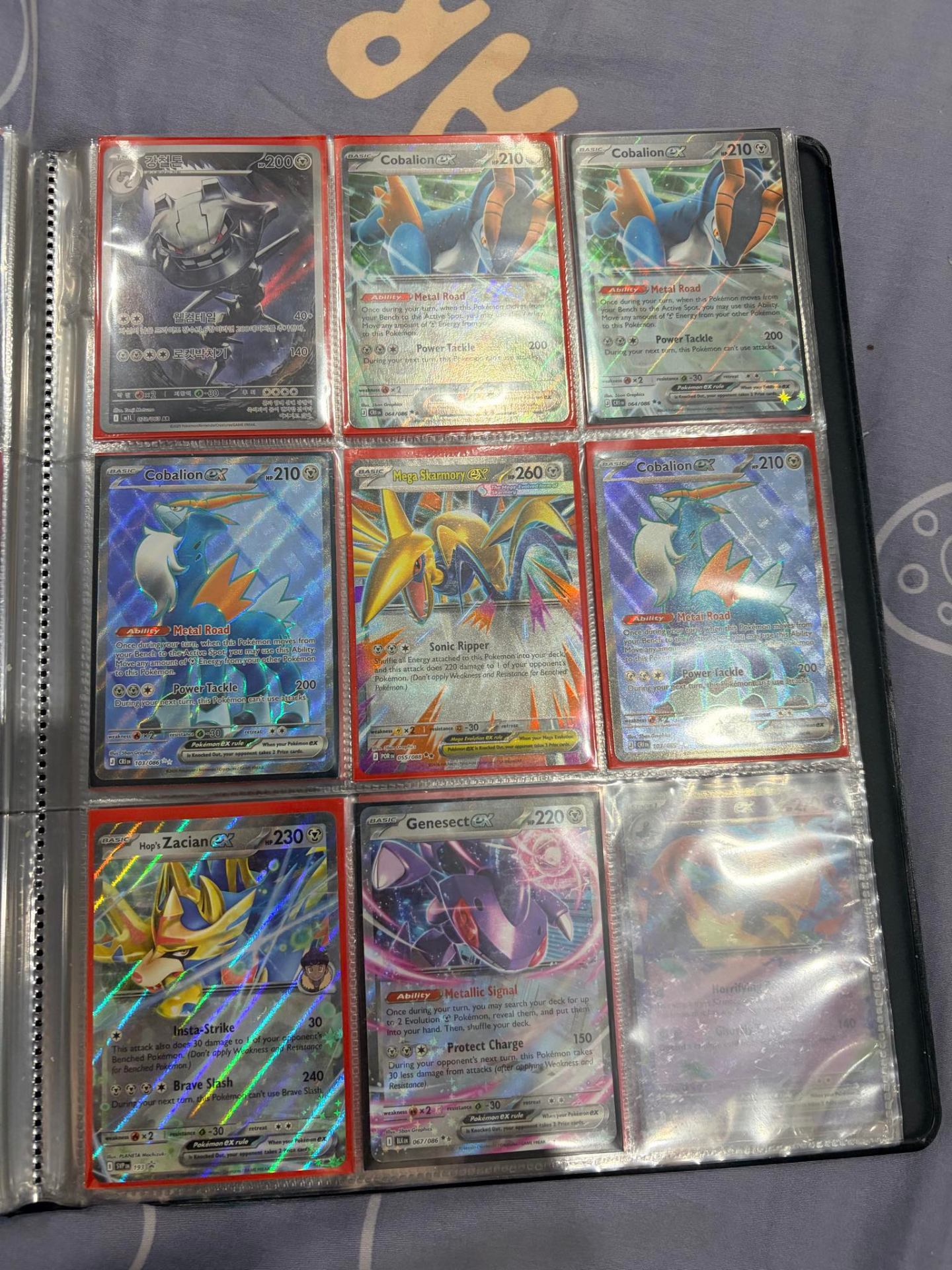 Binder Pokémon hệ Kim loại - Cobalion & Mega Skarmory EX